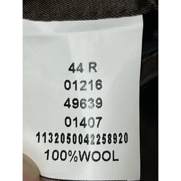 Jos. A. Banks Men’s 46R Brown 100% Wool 2-Button Blazer Sport Coat Office Jacket - Picture 4 of 8